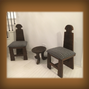 Ethiopian chairs in setting