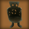 HAND CARVED CHAIR - with curved back